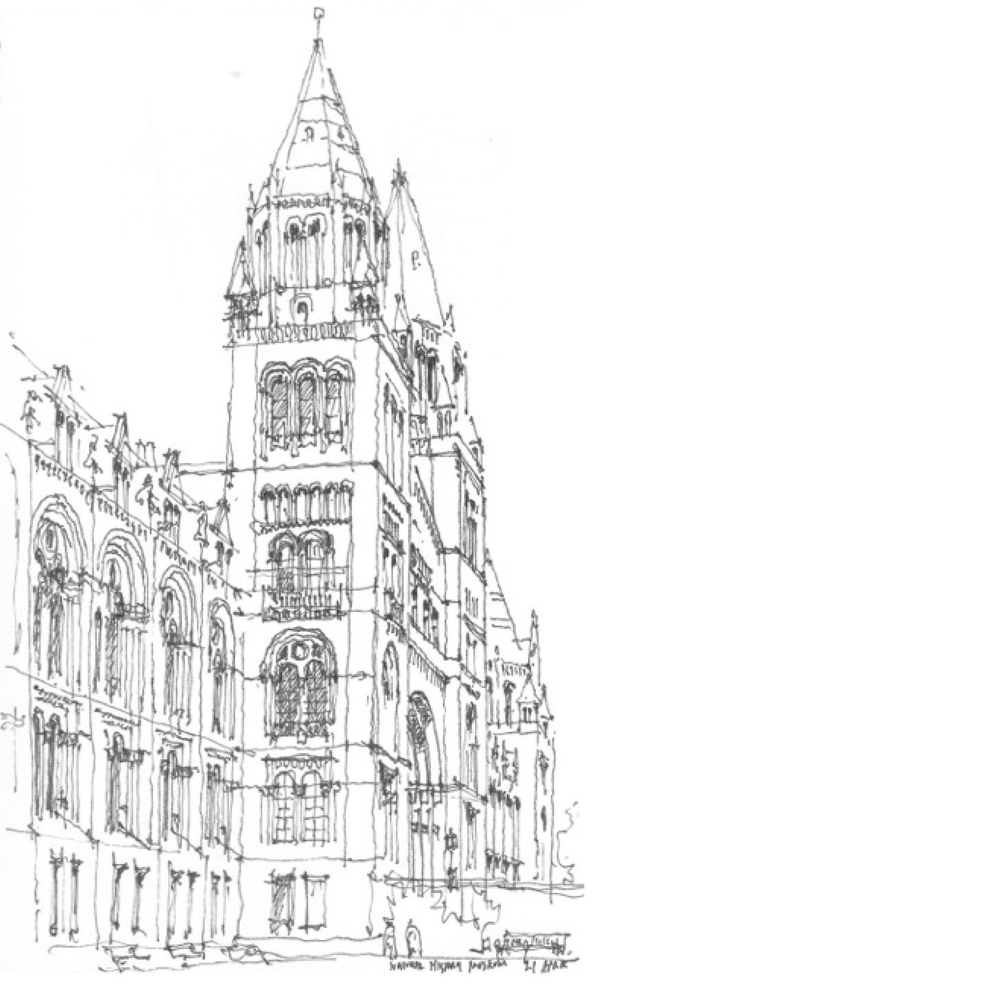 Thoughtful lines identifying the rhythm and patterns on the Natural History Museum, London, England. Sketch by Principal Emeritus, Paul Ostergaard, FAIA.

@paul.ostergaard #OstergaardSketches #UDAsketchbook #London #England #UrbanPlaces