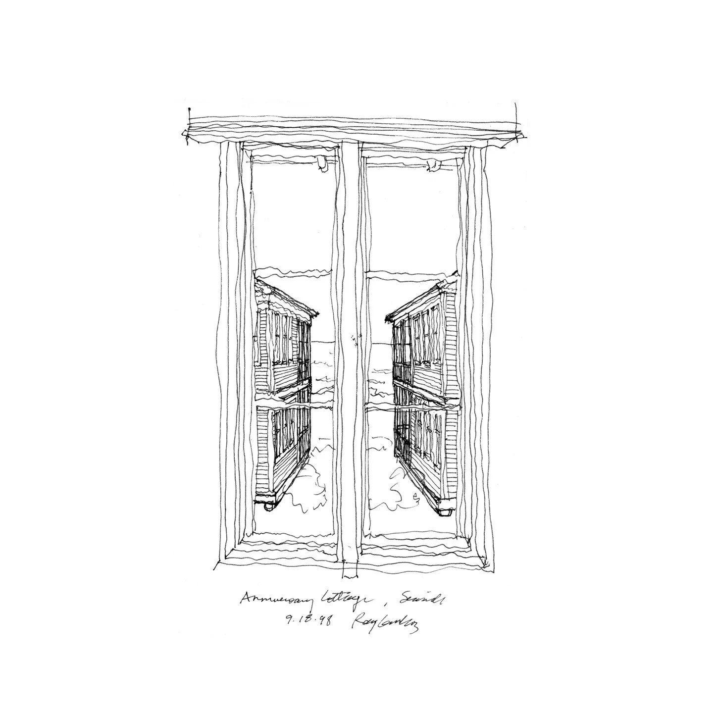 A house by the sea

What is it about a view
to the sea?
Perhaps, it is knowing
that the world extends
beyond our sight
over the horizon
of the Gulf of Mexico.
This narrow view,
framed by two cottages,
makes the infinite
seem proximate.

Here and Ther