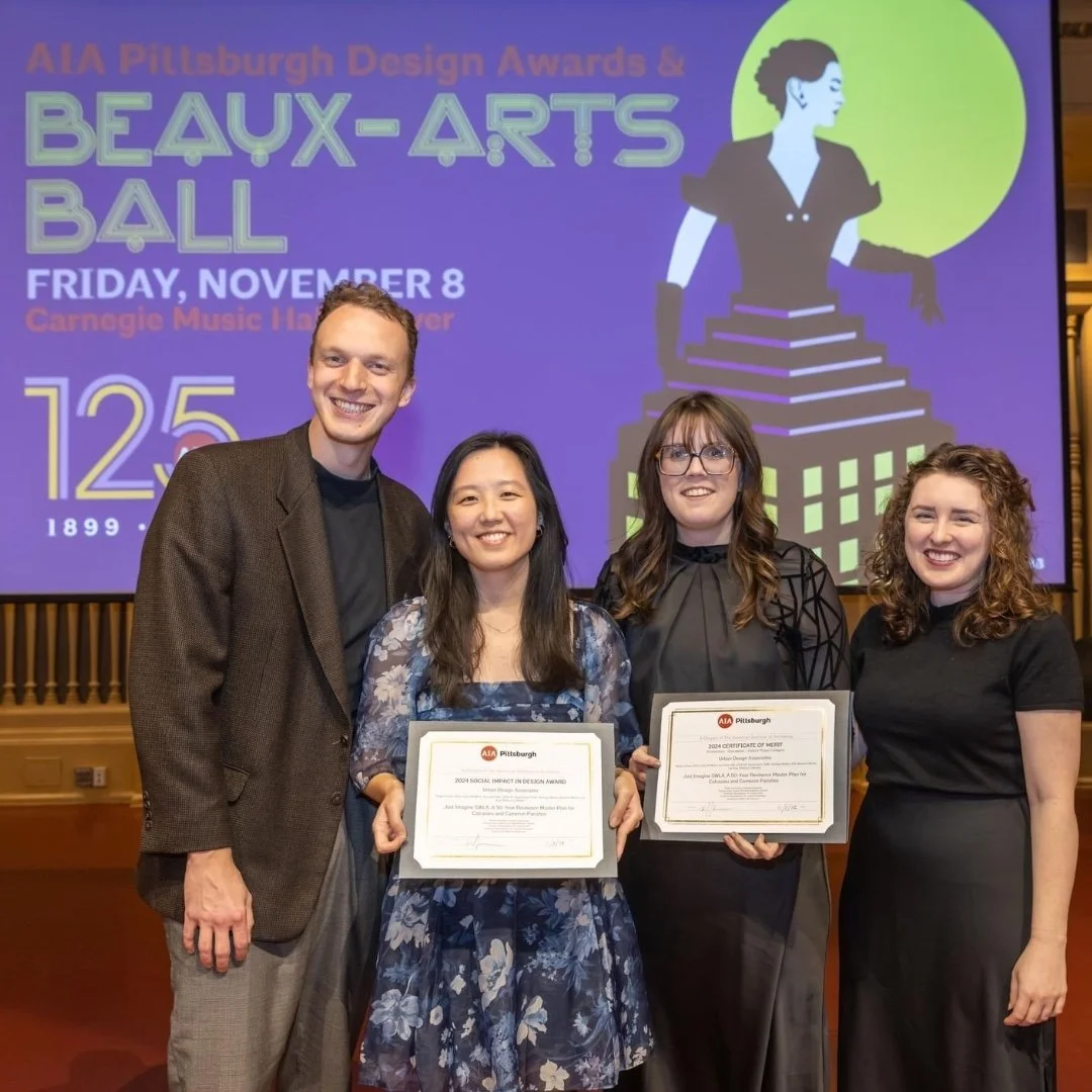 We&rsquo;re thrilled to share that our team was honored at Design Pittsburgh! We are grateful to @AIAPgh for honoring us with the 2024 Social Impact in Design Award and the Certificate of Merit for the Just Imagine SWLA, a 50-year vision for a Resili