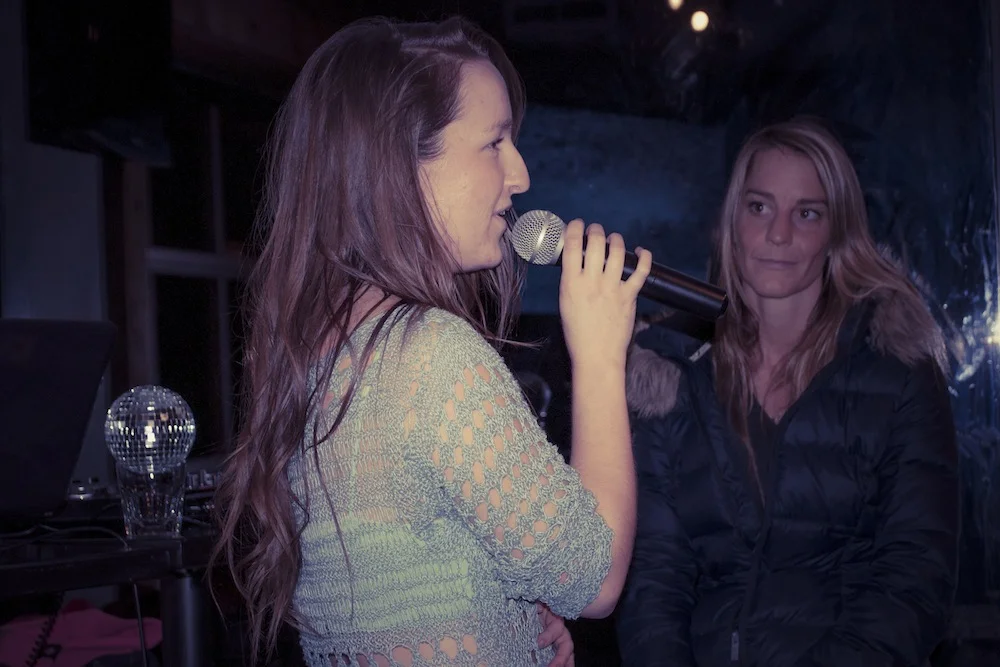 Catherine + I on stage