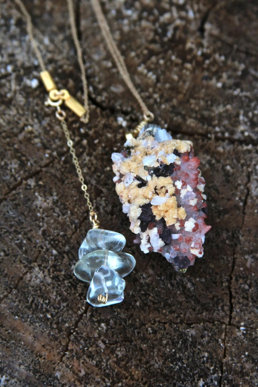 A custom piece I created for one of my biggest inspirations: Nisha Moodley {Red Phantom Quartz + Prasiolite)