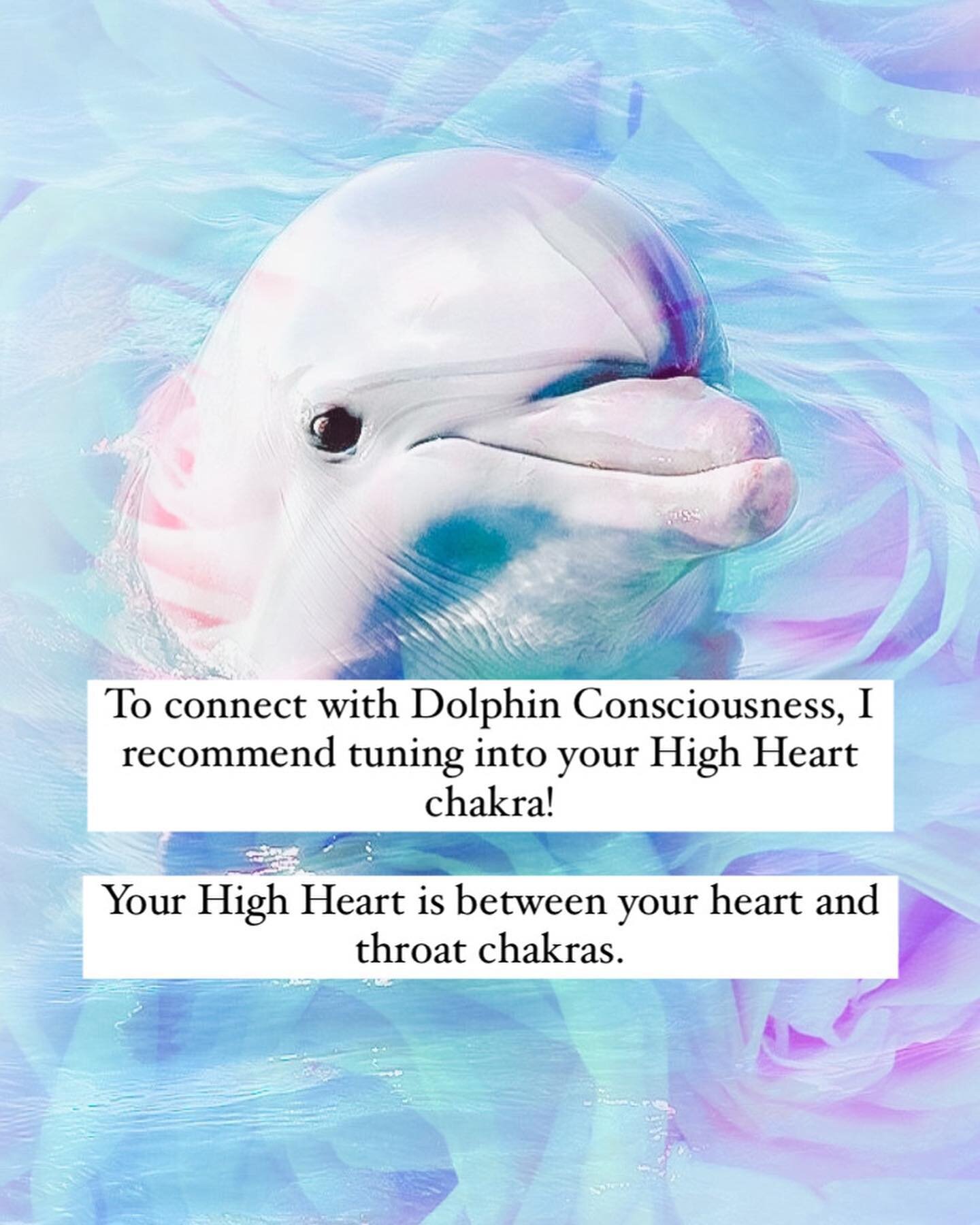 Here&rsquo;s a process to connect more deeply with the joy, crystalline frequency, and unconditional love of the dolphins&hellip; ✨🥰🐬

Note: I received the information about the high heart only being awakened in those who serve Gaia, through a chan