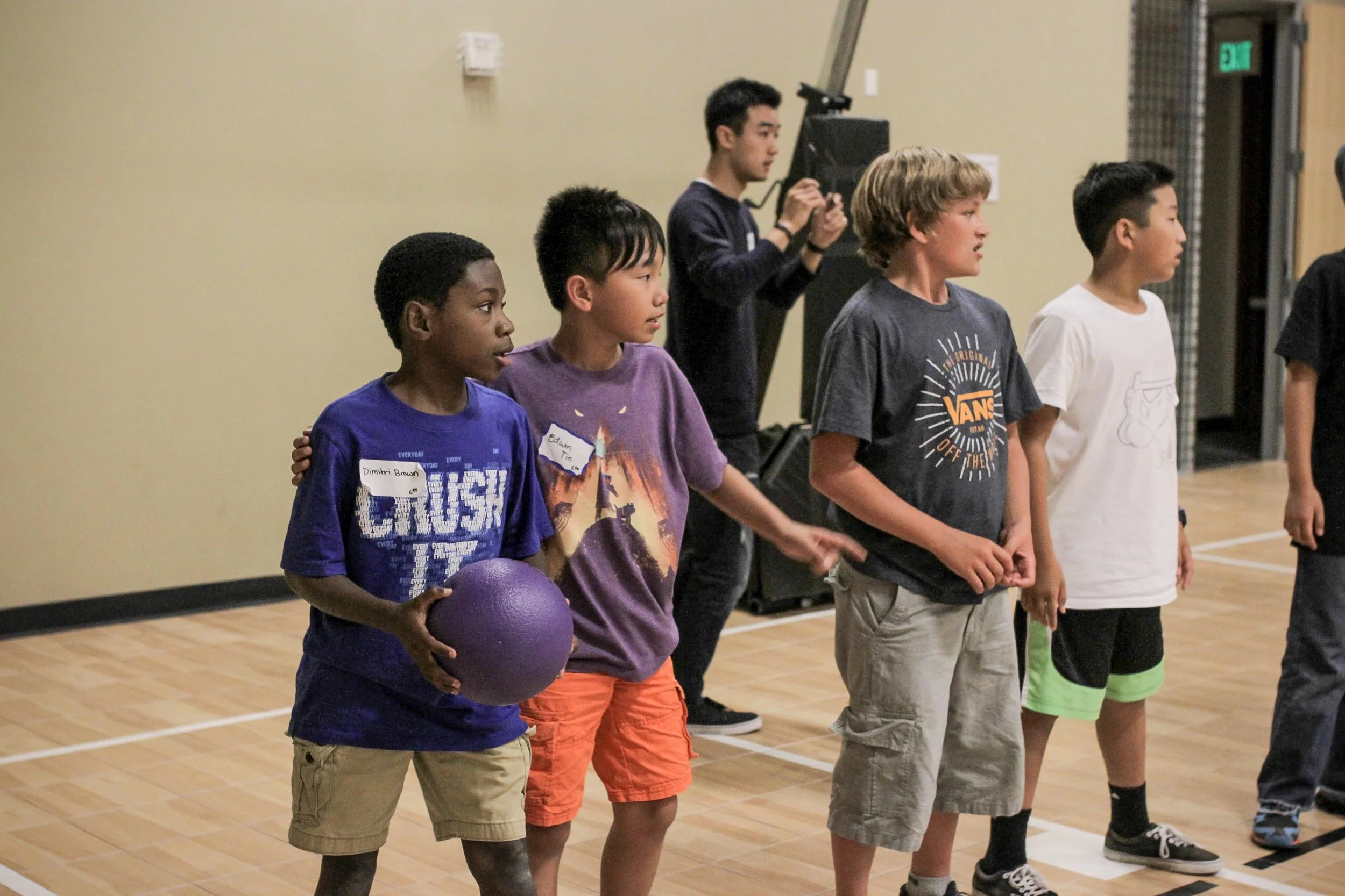 We also played dodgeball--WITH A TWIST! Teams got to build defensive forts out of chairs and sleeping bags, and every now and then the game masters would throw candy onto the field for people to grab at the risk of their lives!
