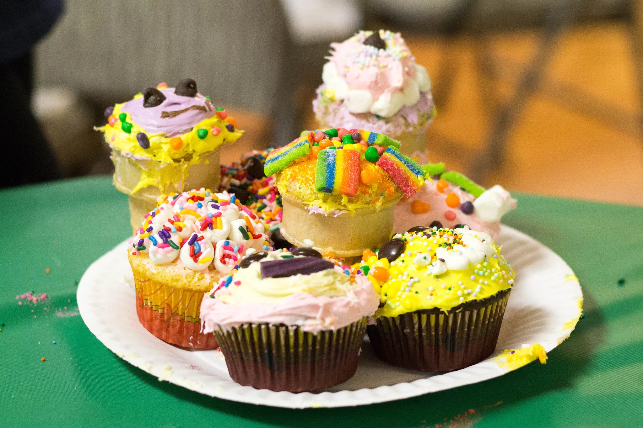 The masterpieces of art. Almost seems like a shame to eat them...but I'm sure the girls did anyway.