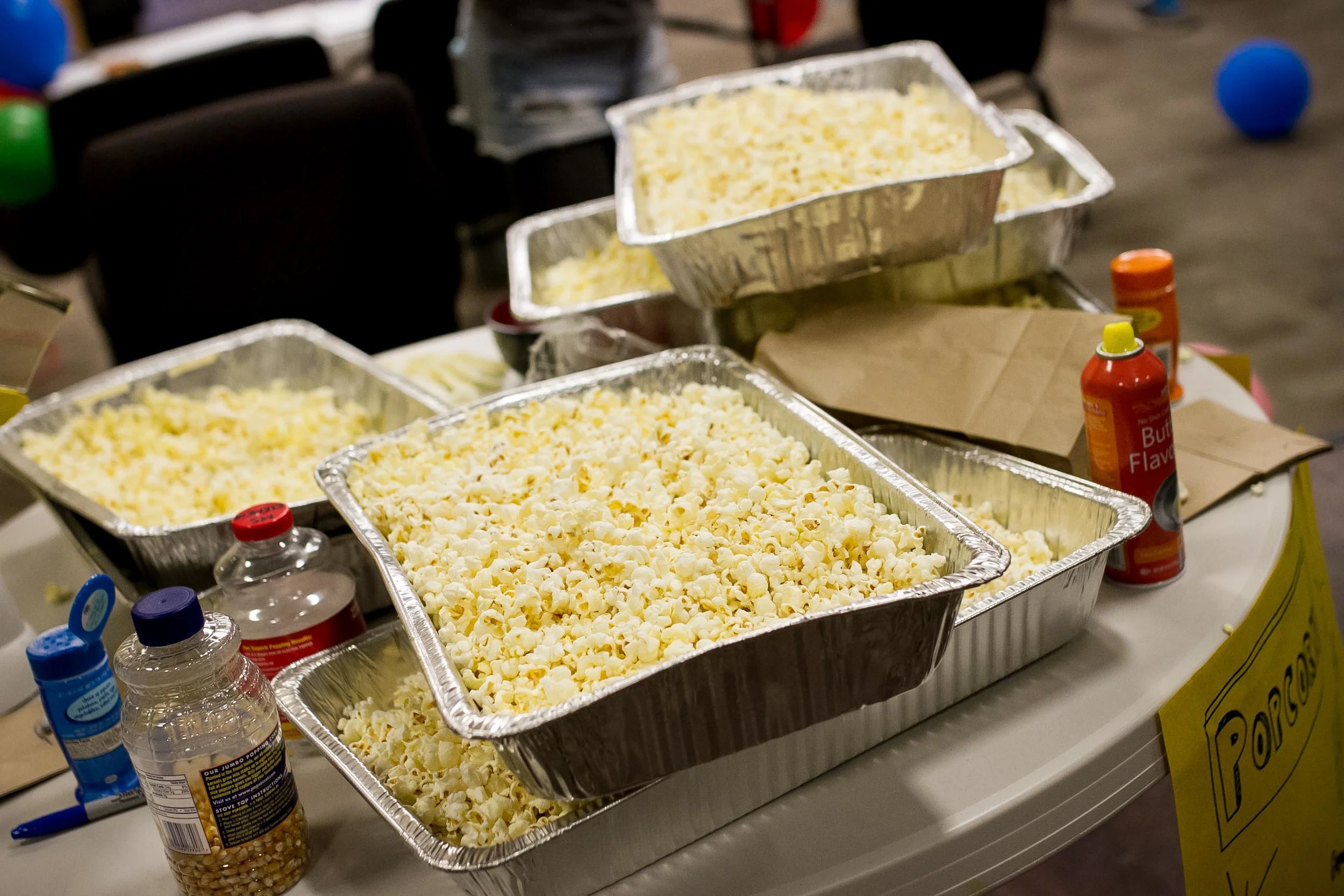 All evidence of the popcorn team's labor was quickly devoured. Only this photo remains as proof.