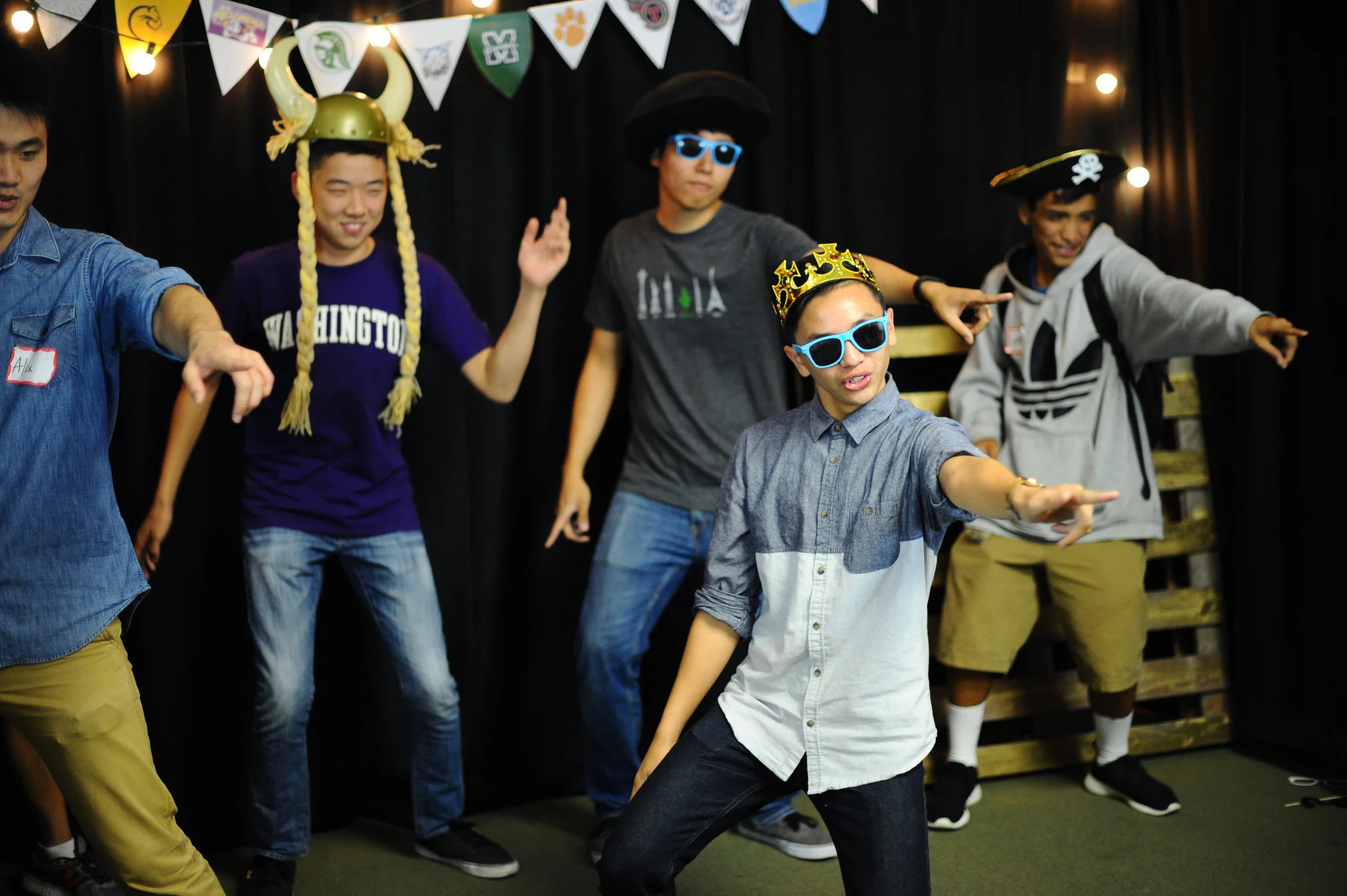 We had an abundance of props for our music video booth--so many that people weren't sure what to do with all of them! Most of the dances ended up looking like a clash of civilizations...