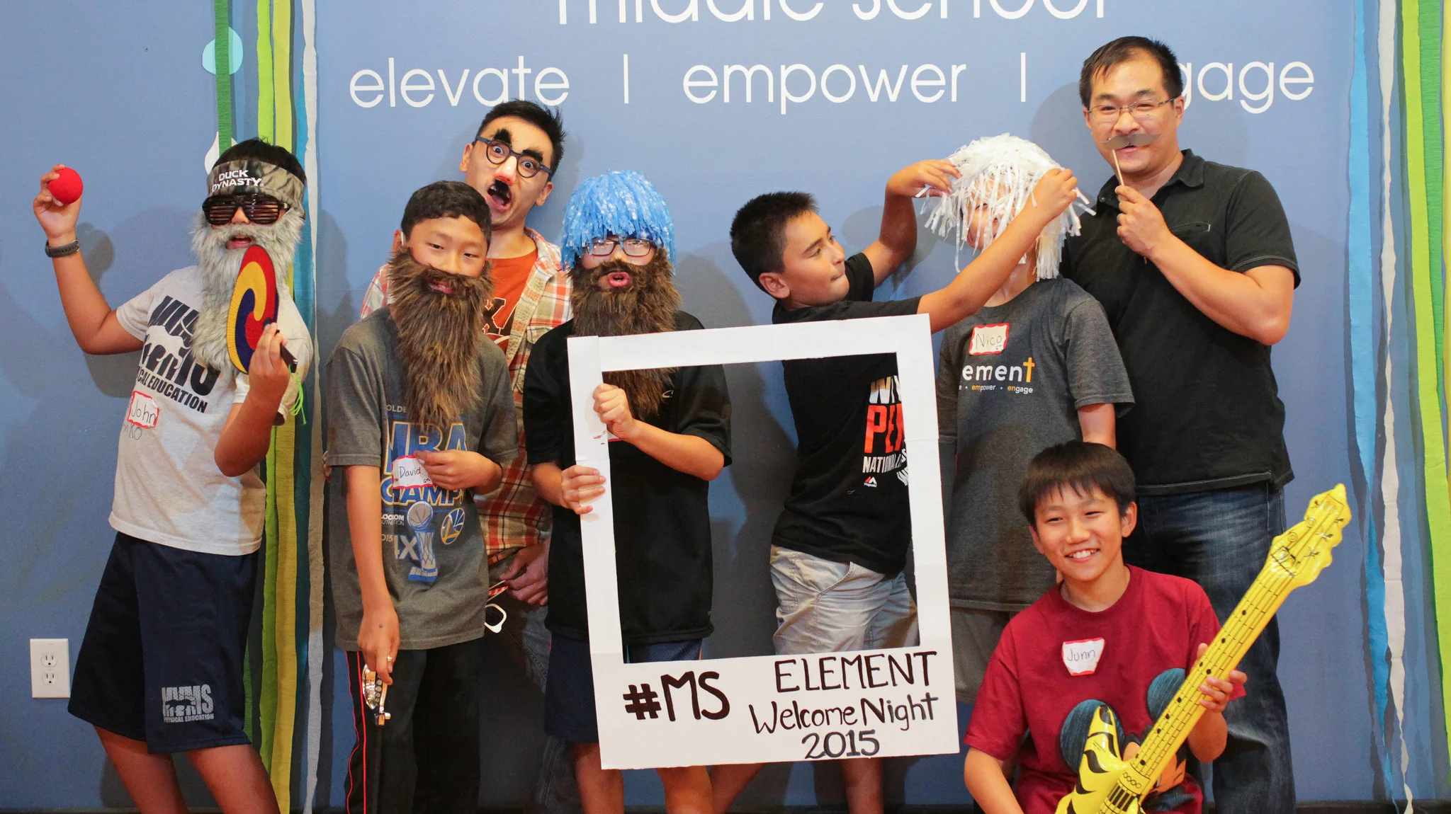 The 6th grade boys take facial hair to another level!