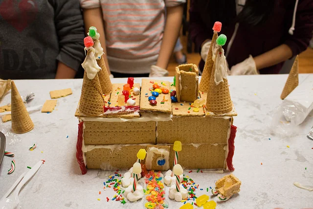 During our post-activity, we made some really impressive gingerbread houses like this one!