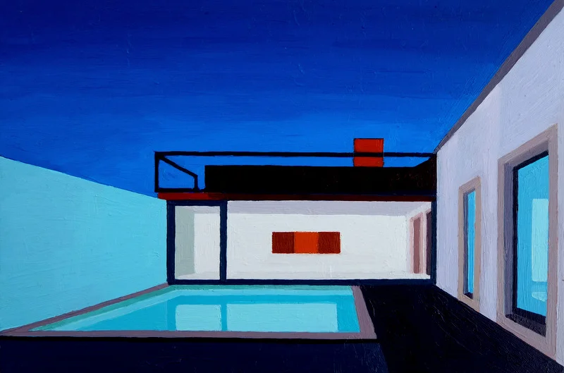 Blue Courtyard and Pool, 2016