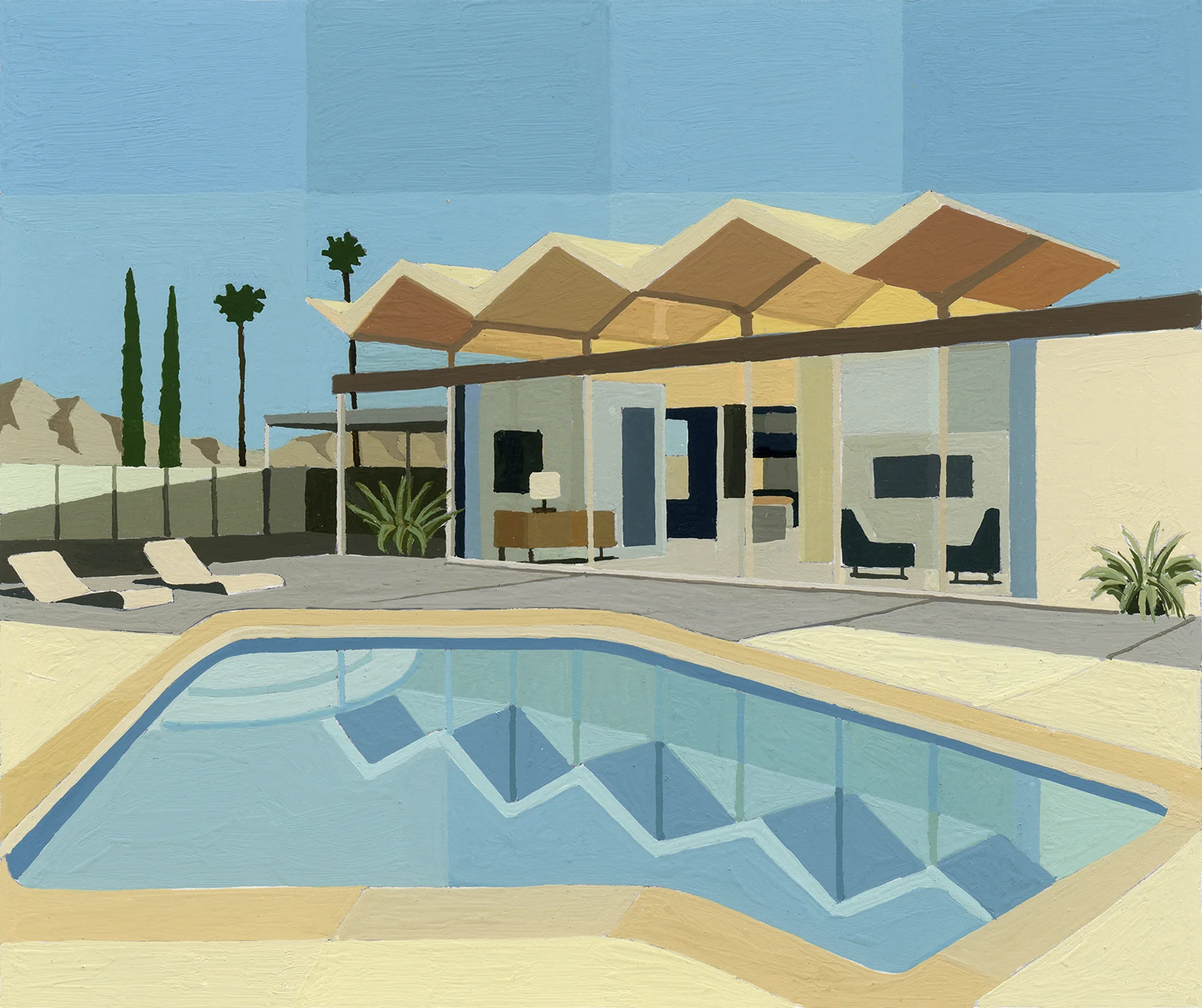 Burgess Wexler Steel House with Zig Zag Roof III study.jpg
