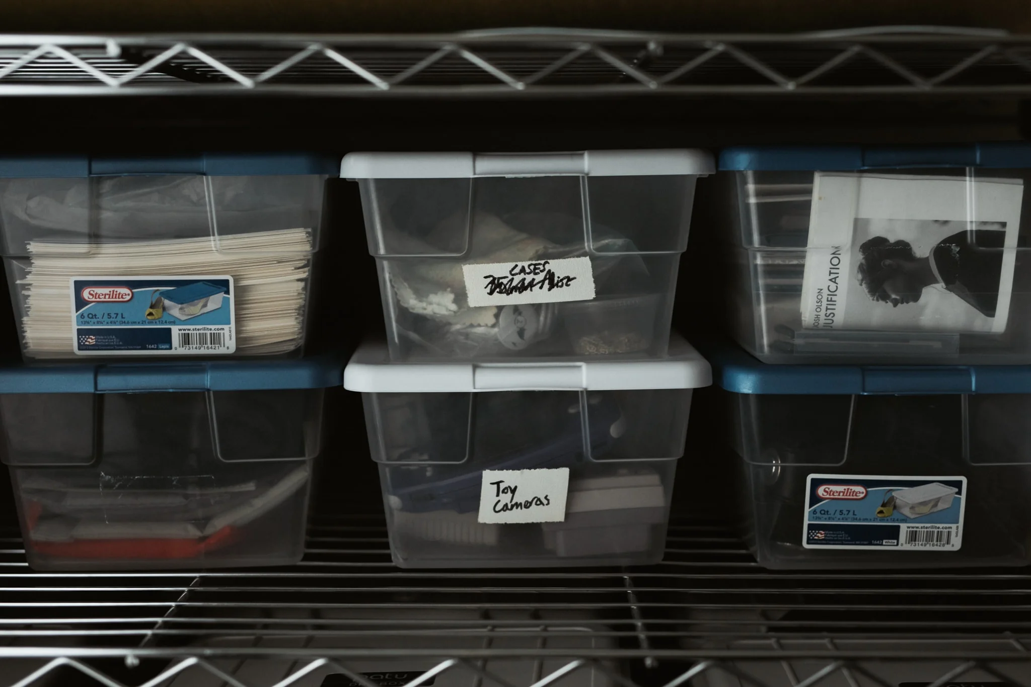 I use these little boxes for misc. studio items now.