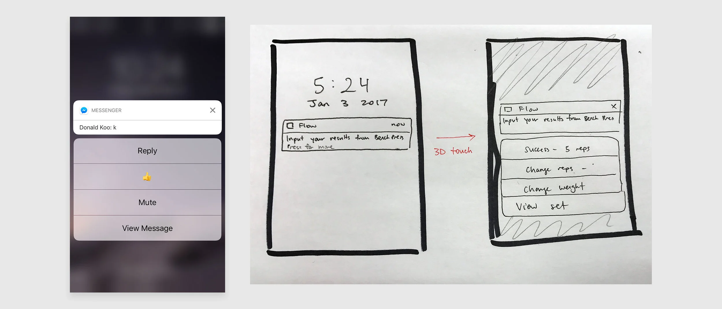 Looking at how Messenger utilizes rich notifications in the lock screen and how it could apply for Flow.