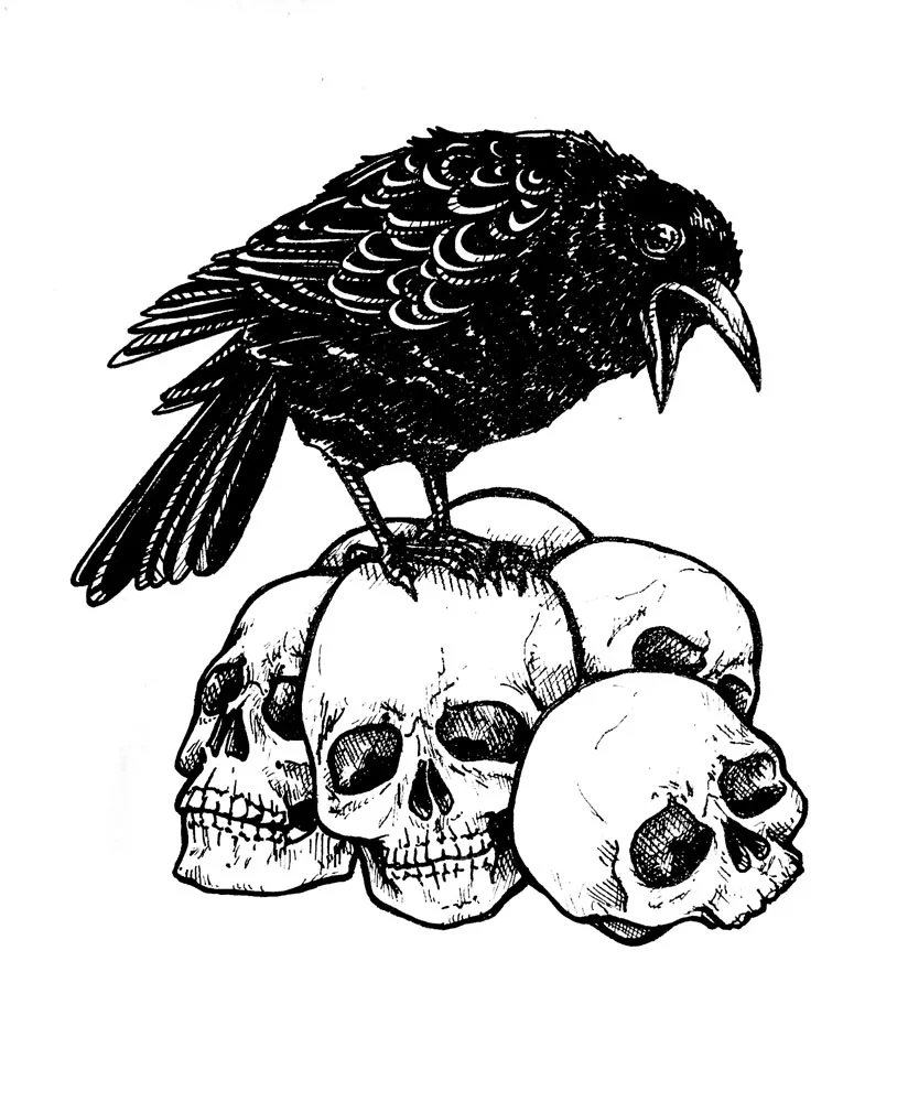 Crow Lineart 1