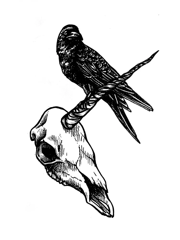 Crow Lineart 2