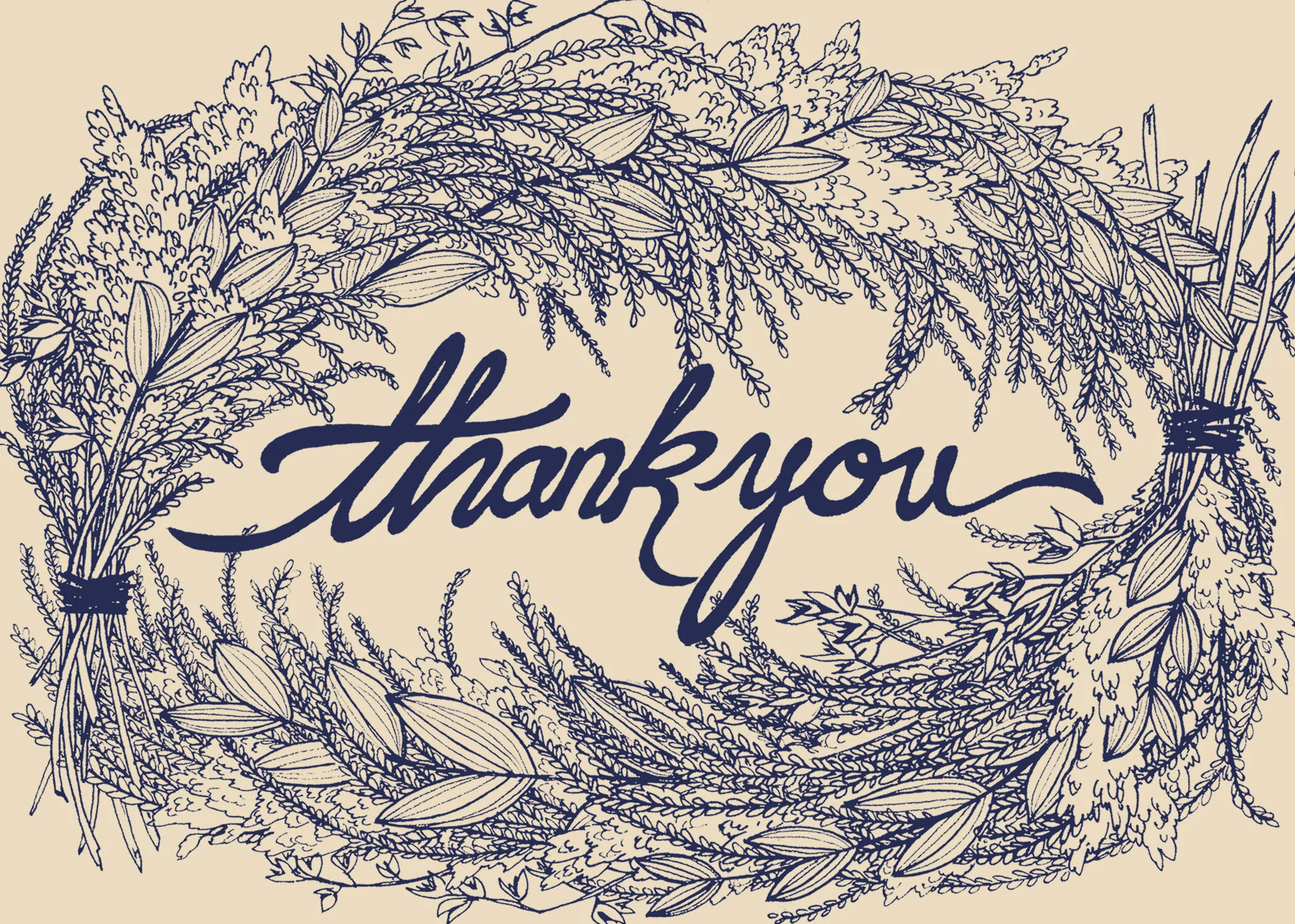 Thank You Card Lettering Illustration