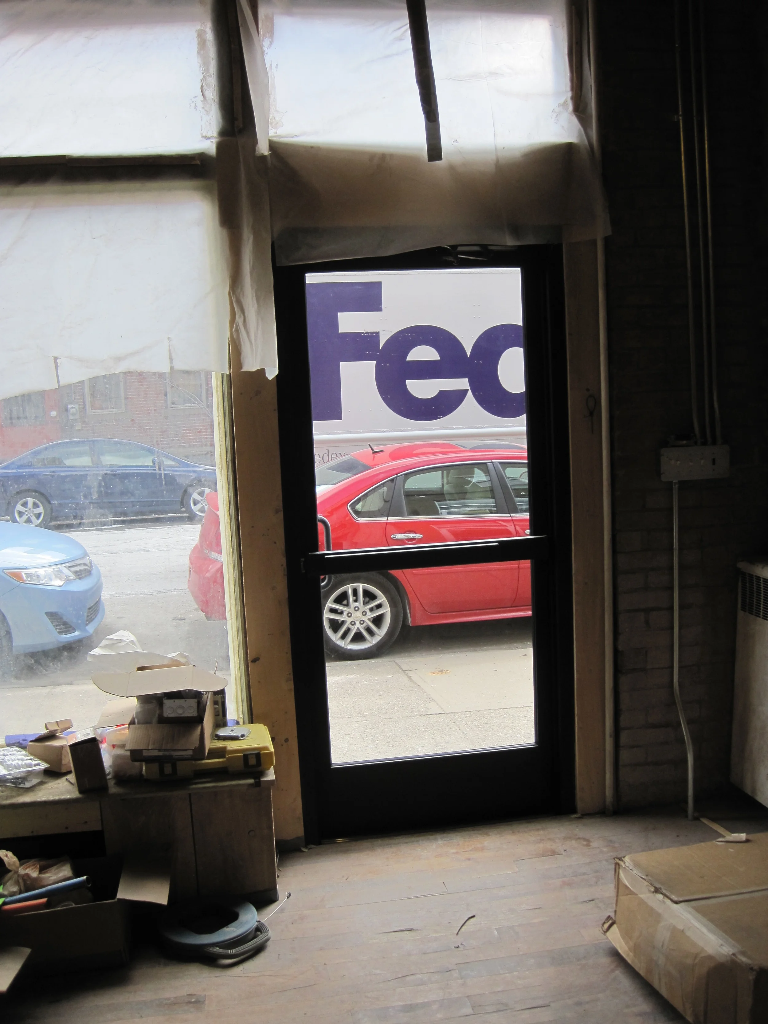 We got a brand new door!