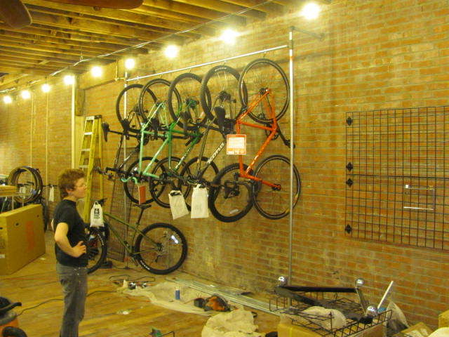 actual bikes hanging