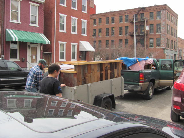 Double parking on Penn. These things were heavy. 