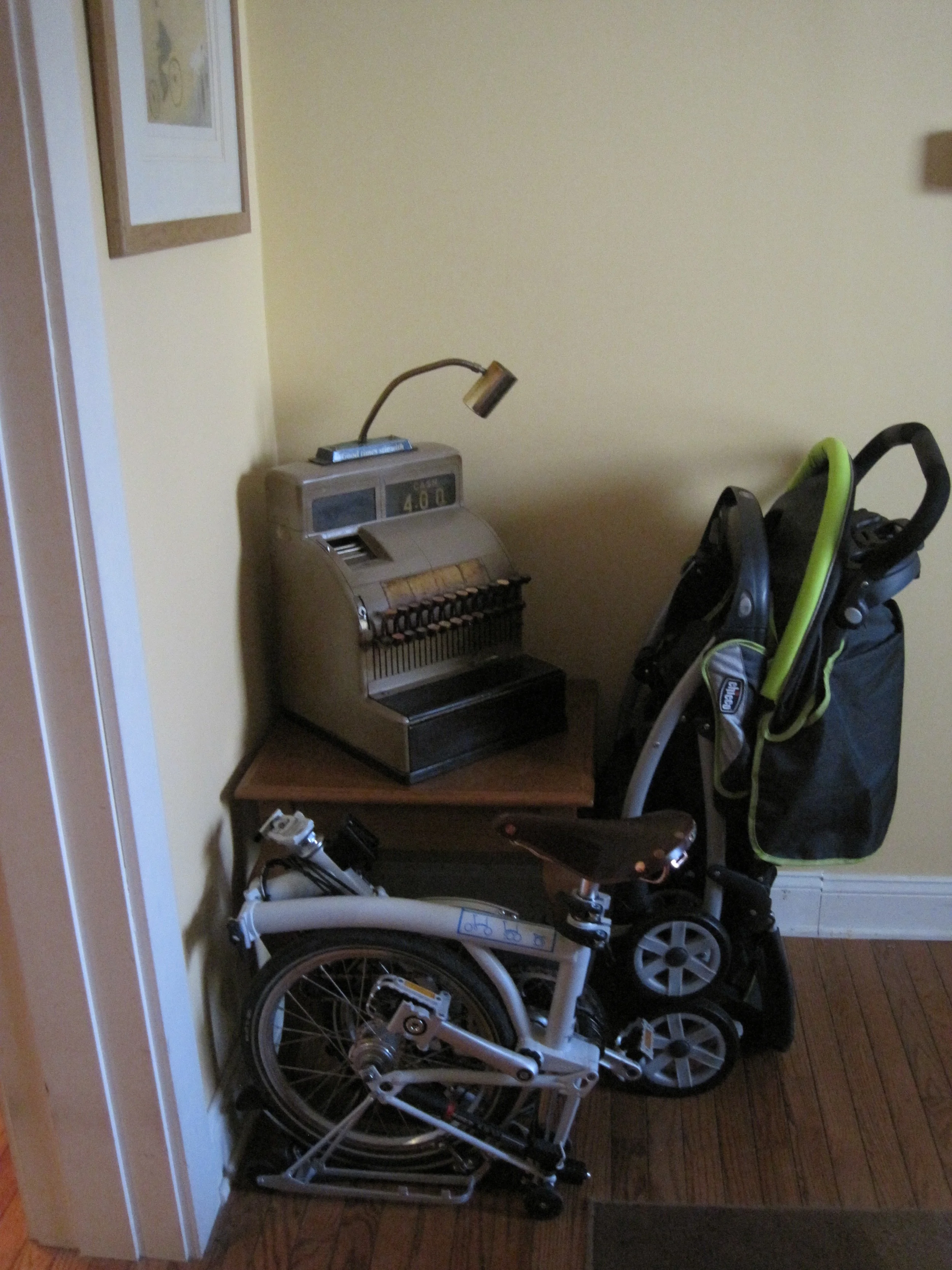 A great added benefit is that Brianne is much happier since the bike takes up way less space in our dining room.