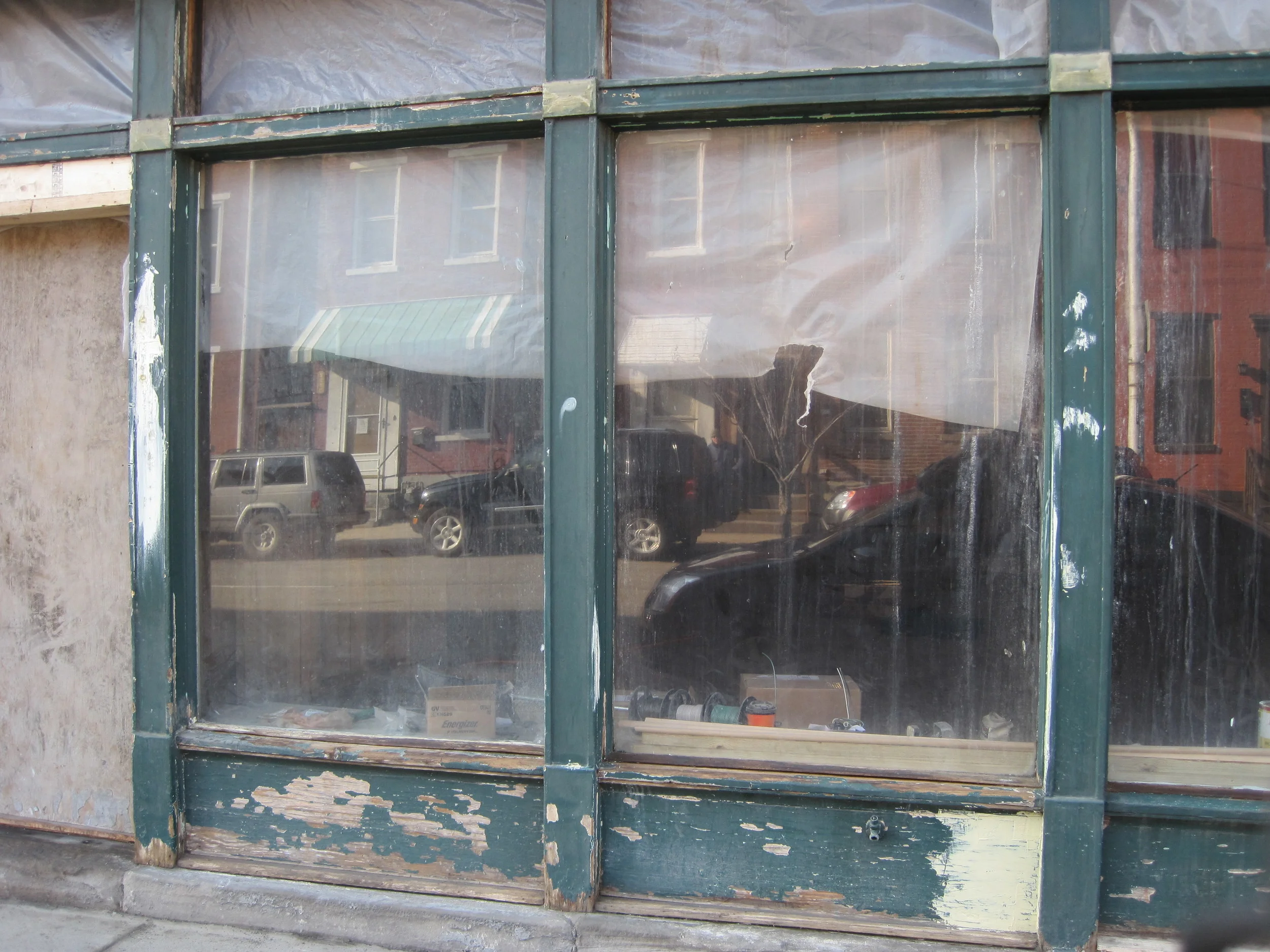 Where we started. The storefront was in rough shape.