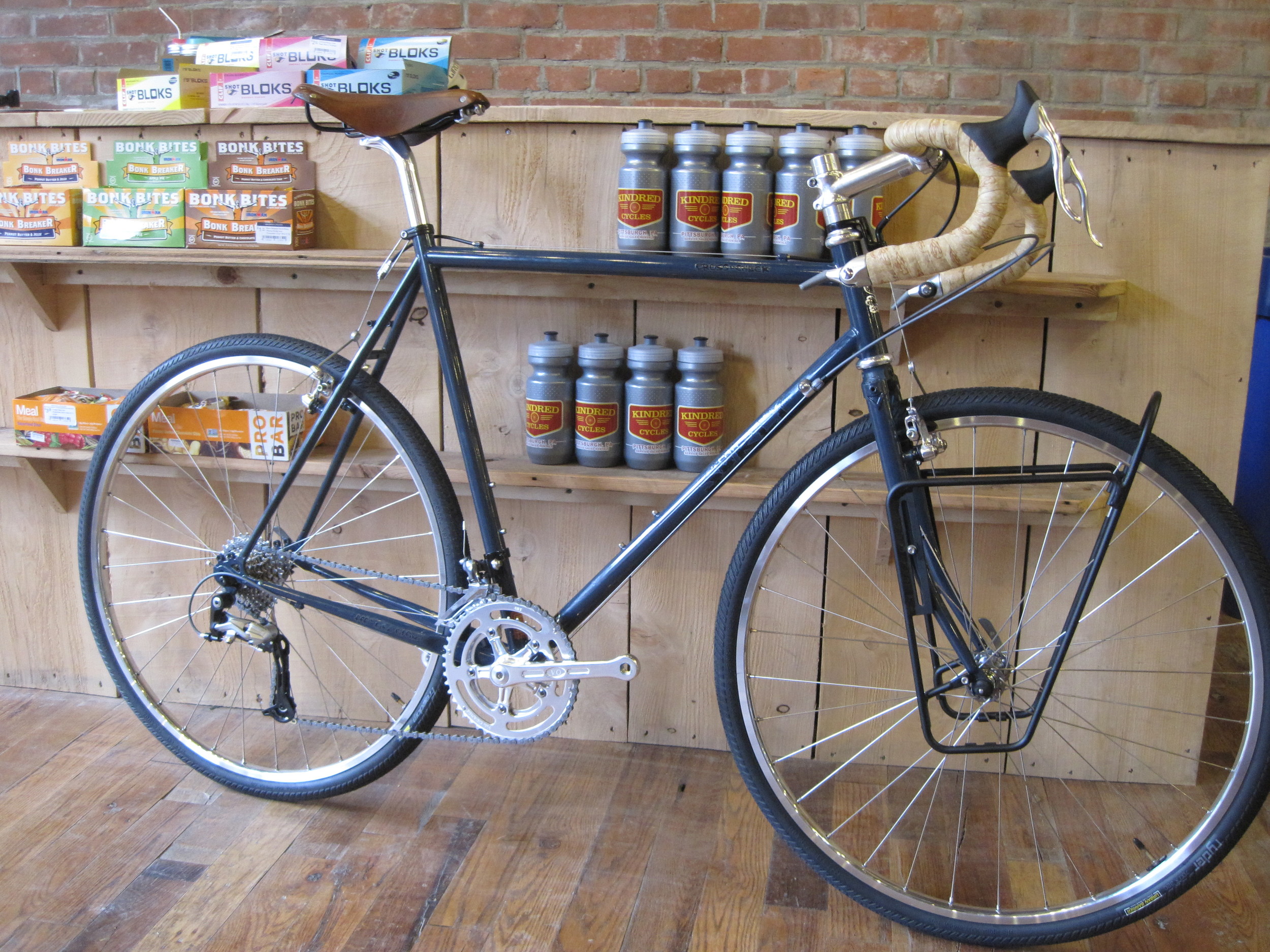 Here is the Bike. We are still waiting on some SKS chromoplastic silver fenders. Metal ones would look nicer but I want it to ride quiet.