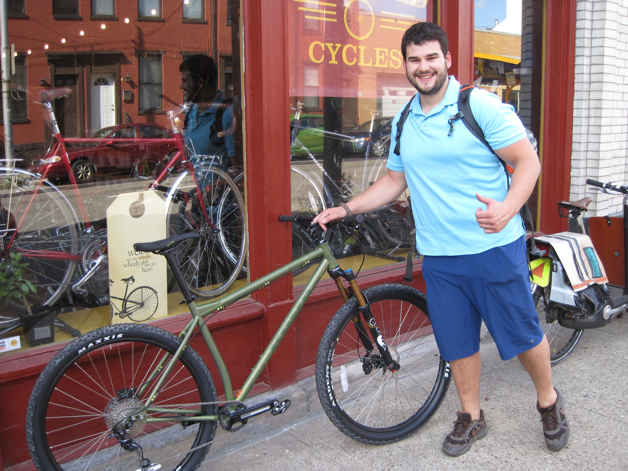 Corey is pretty stoke to get his new trail ripper 
