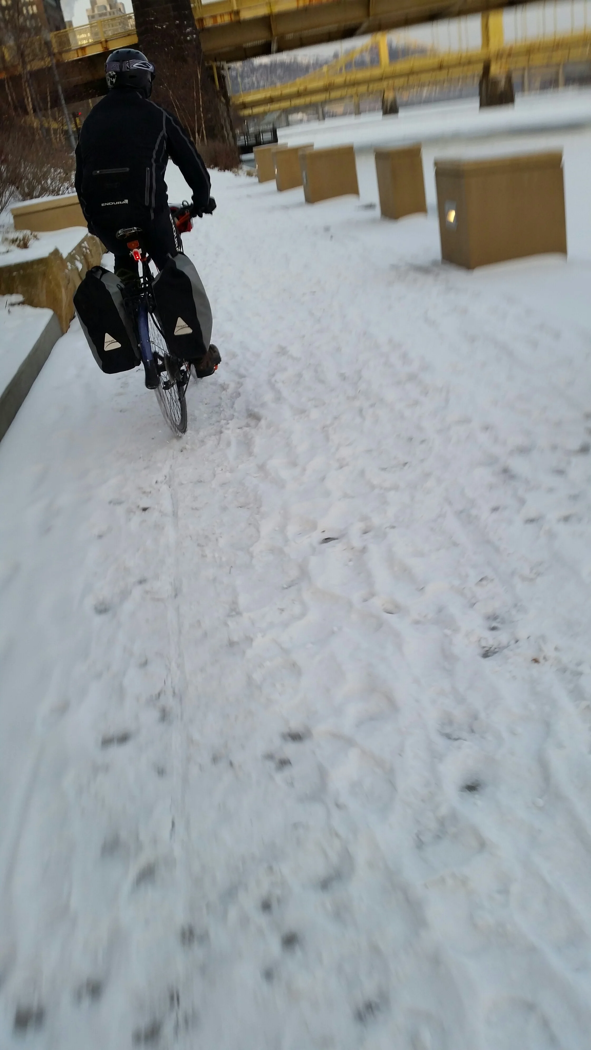 Downtown gave us a taste of more snowy trails to come.