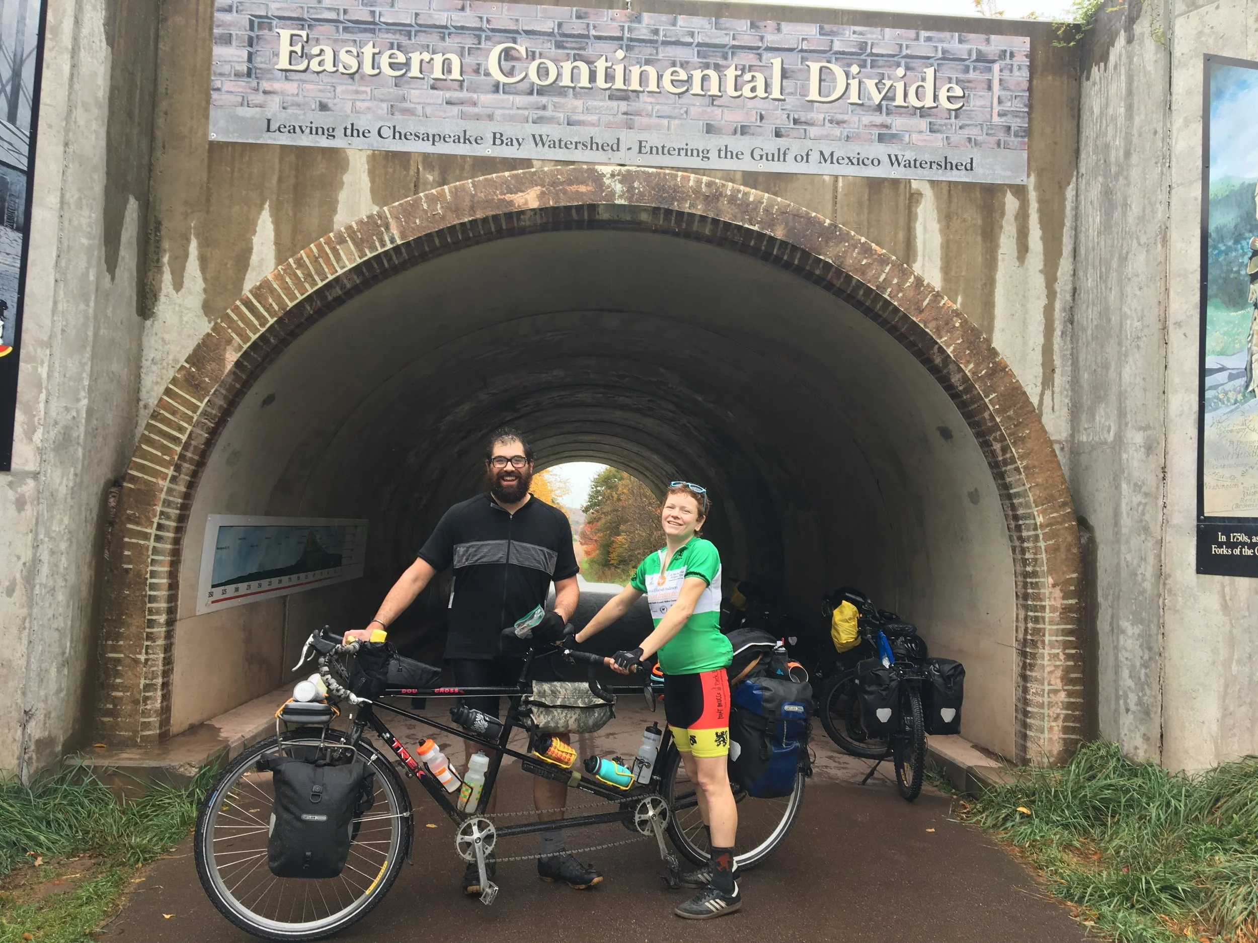 Katharine and I were never so happy to be done climbing. The tandem is very fast on flat and downhill sections, but it is sluggish going uphill. We climbed for roughly 70 miles that morning. From the divide, we had a great 25 mile descent that was an amazing reward for all the hard work.
