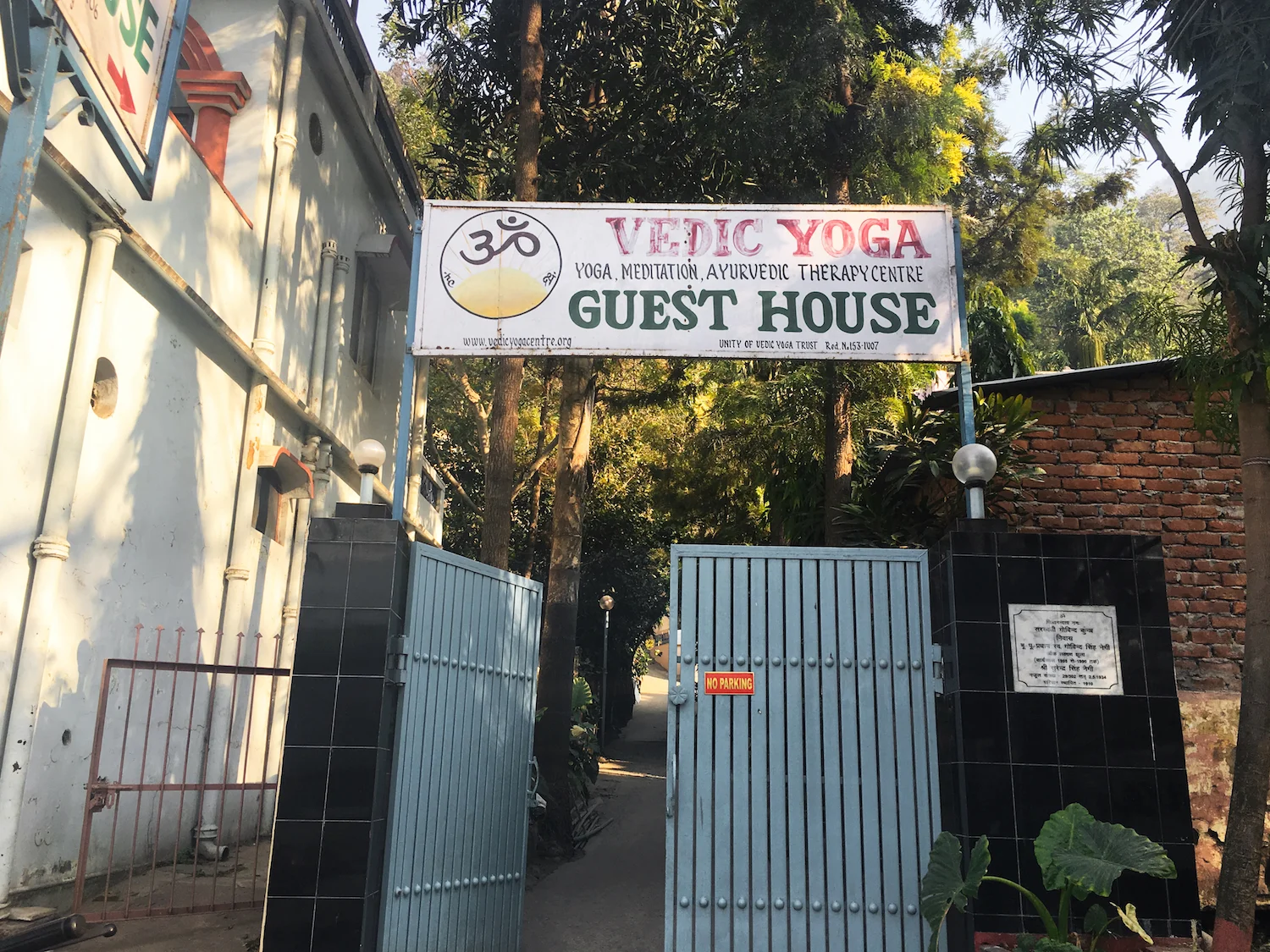 Entrance with old signage