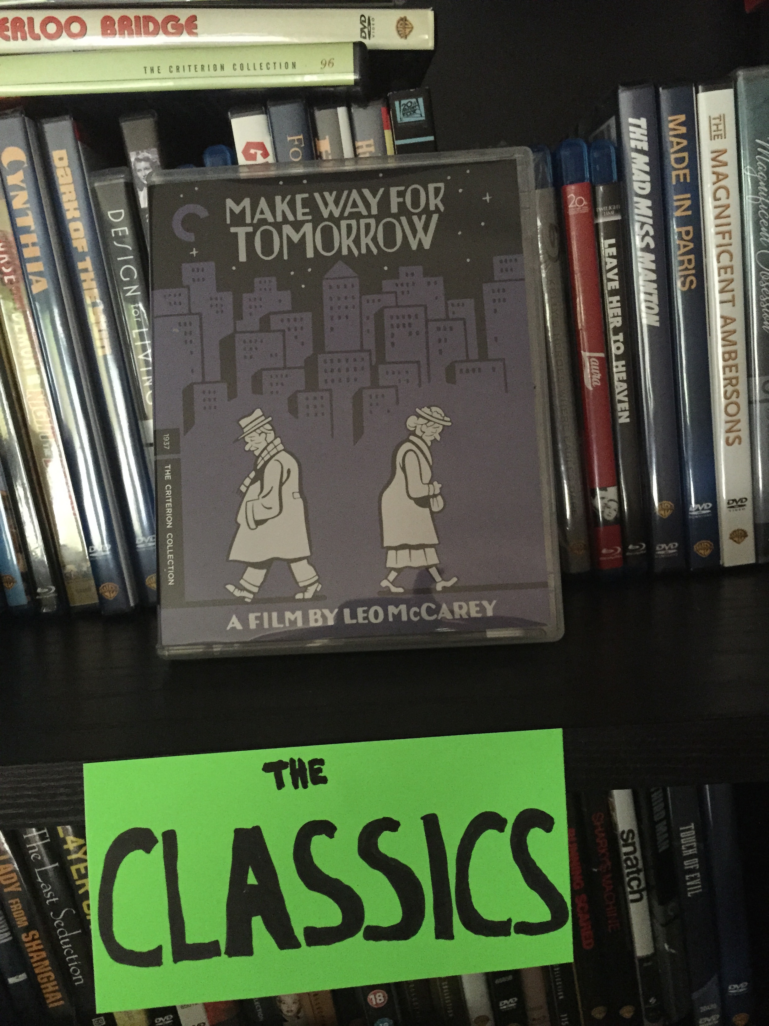 Make Way For Tomorrow Criterion Blu Ray Review Gary King Writer Director