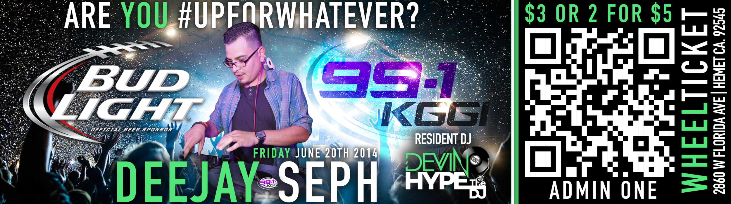 Dj Seph Bud Light Flyer ticket.png