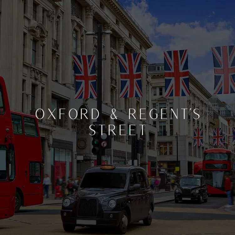 Oxford Street e Regent Street em Londres