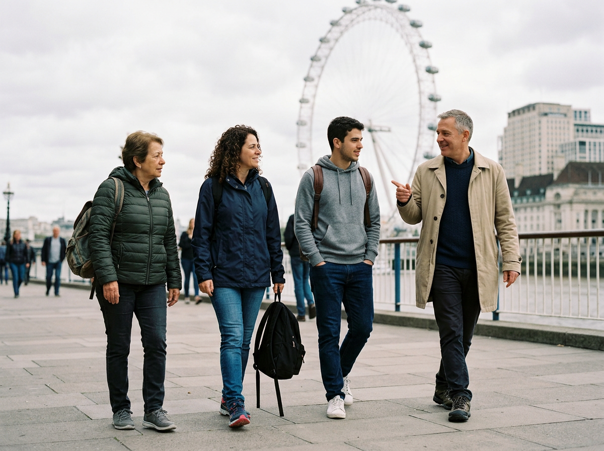 Família brasileira em passeio privado em Londres com guia em português