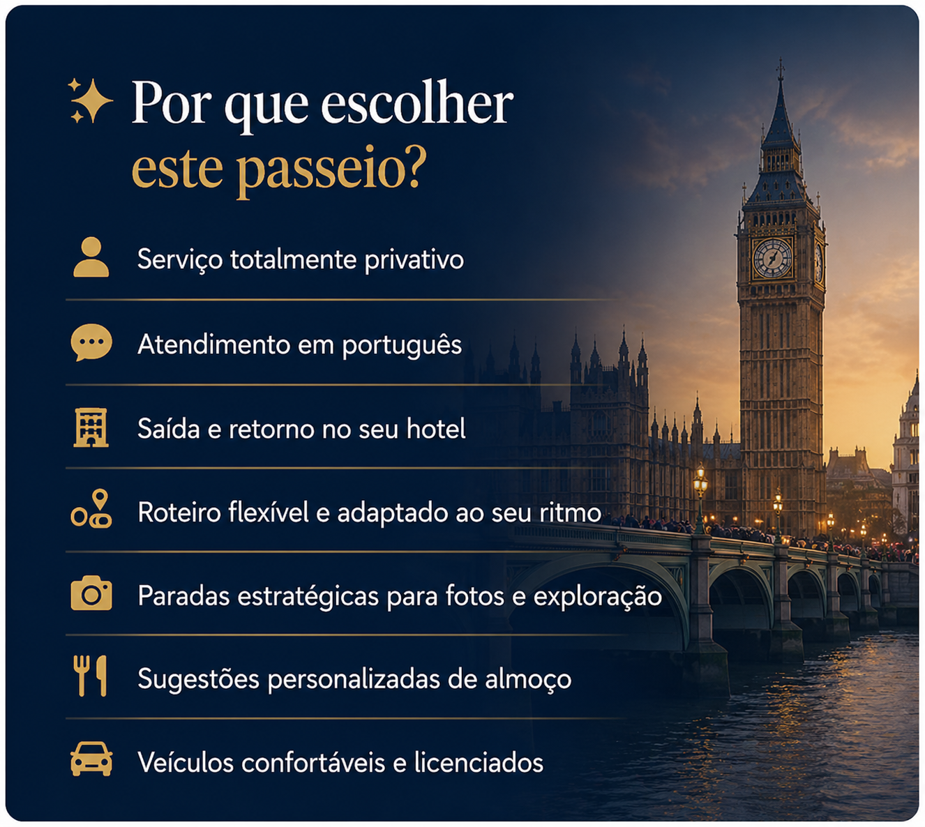 Passeios e tours em Londres e Reino Unido