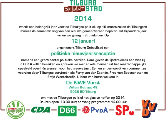 Eefje en Ferry op nieuwjaarsreceptie Tilburg DebatStad