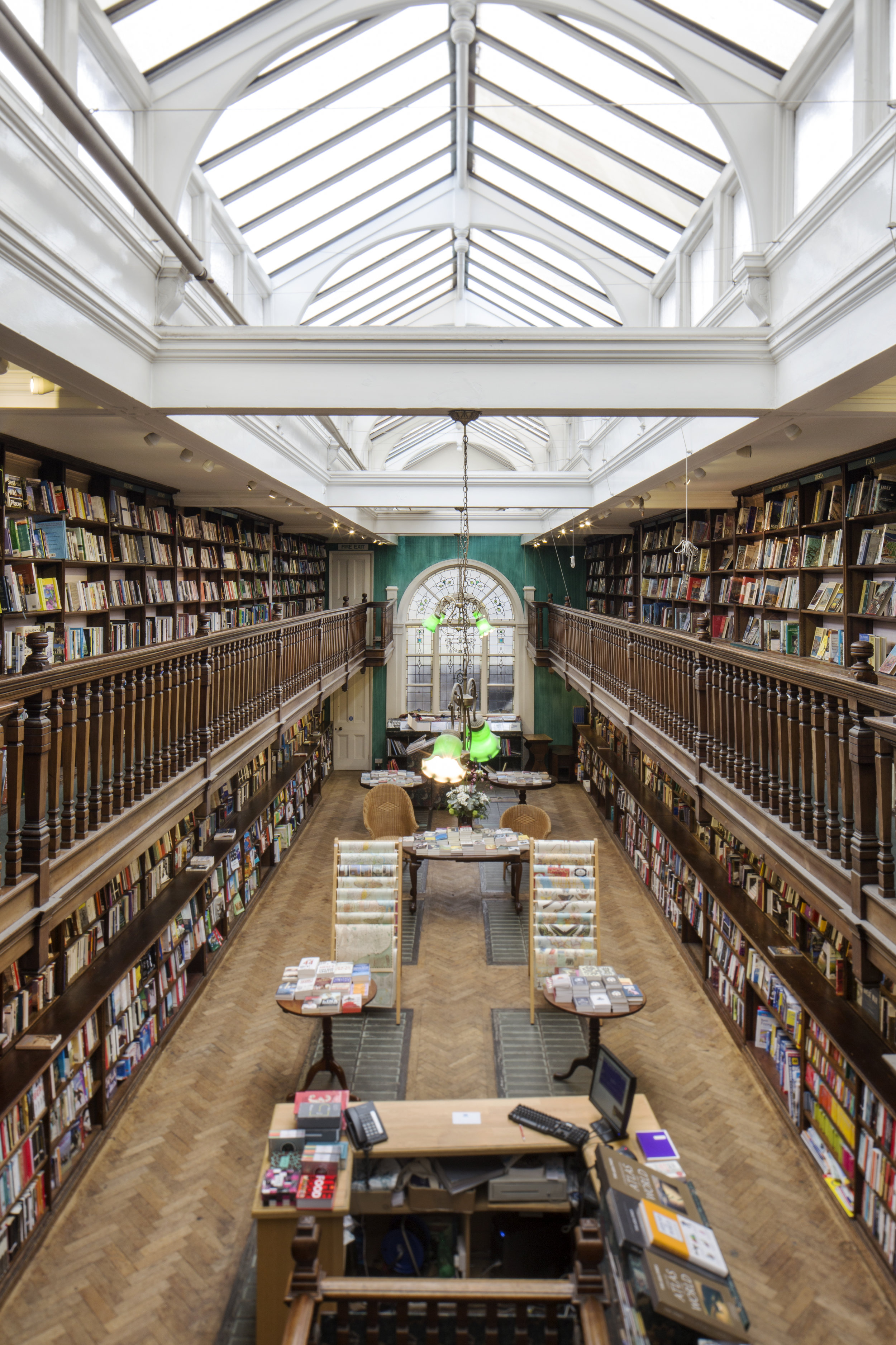  Daunt Books  83 Marylebone High Street  Daunt Books flagship store on Marylebone High Street is located in an original Edwardian bookshop with long oak galleries, a balconied rear room and full of light from the elegant skylights. Daunt Books is now