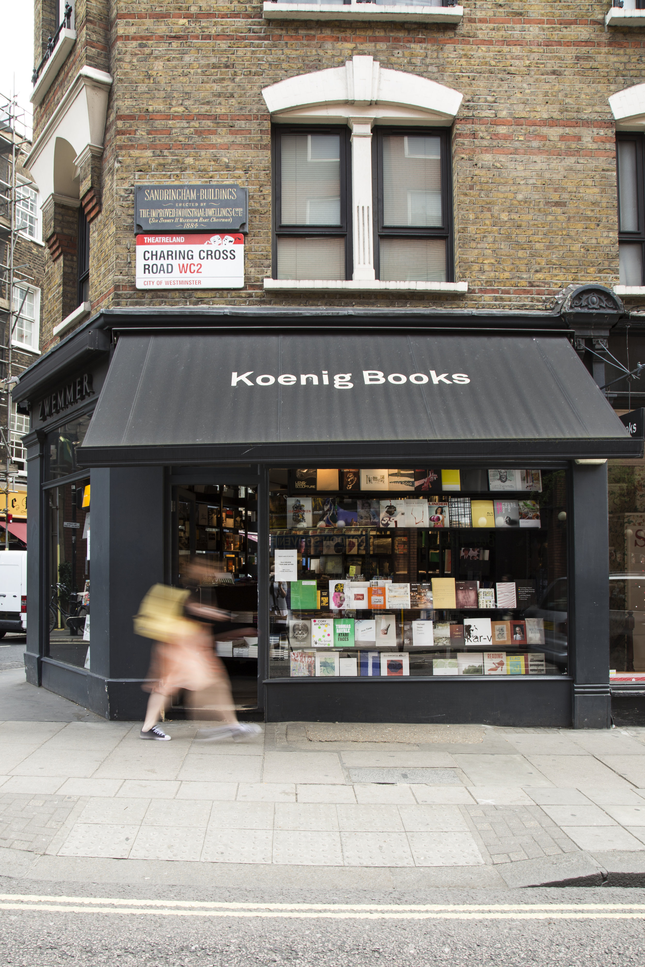  Koenig Books&nbsp;  80 Charing Cross Rd,  Koenig Books is a German-owned independent bookshop specialising in art, architecture, design and photography. Koenig Books is a branch of Walther Koenig Books Ltd, Europe’s largest independent bookshop spec