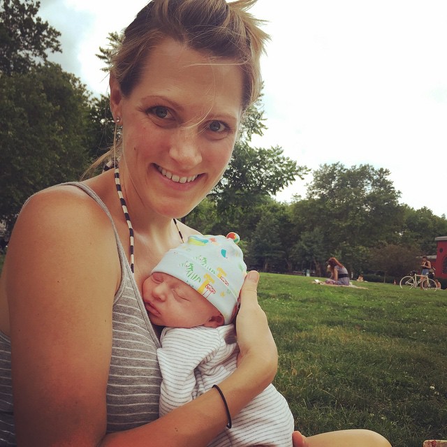 Felix and mommy in the park