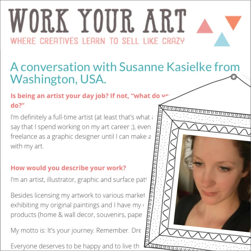 WORK YOUR ART: Artist Interview. Click here to read , 01/2015