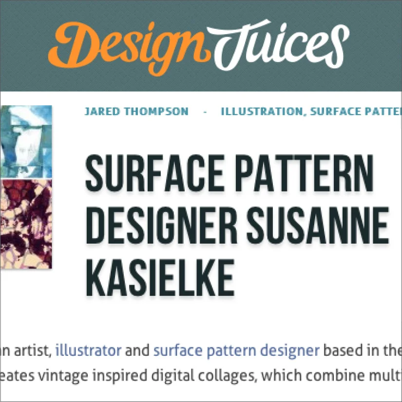 Design Juices : Designer feature by Jared Thompson. Click here to read , 04/2015