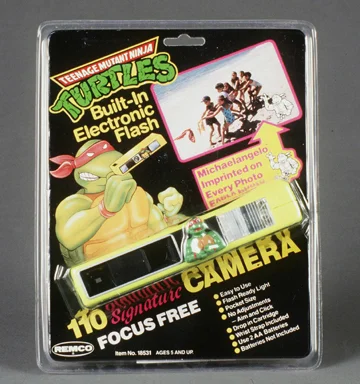 TMNT pocket 110 camera with electronic flash. 