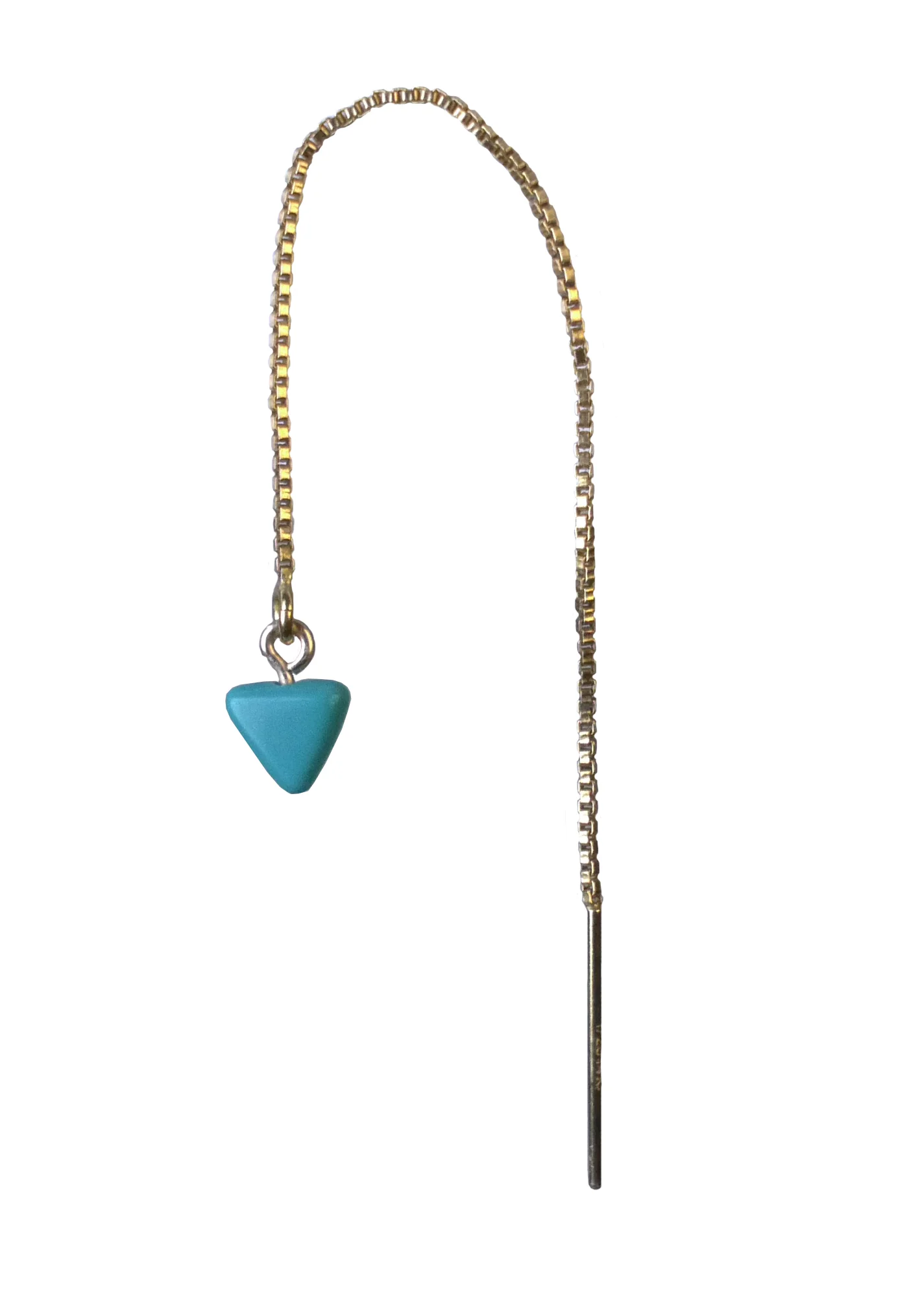turquoise threader earring