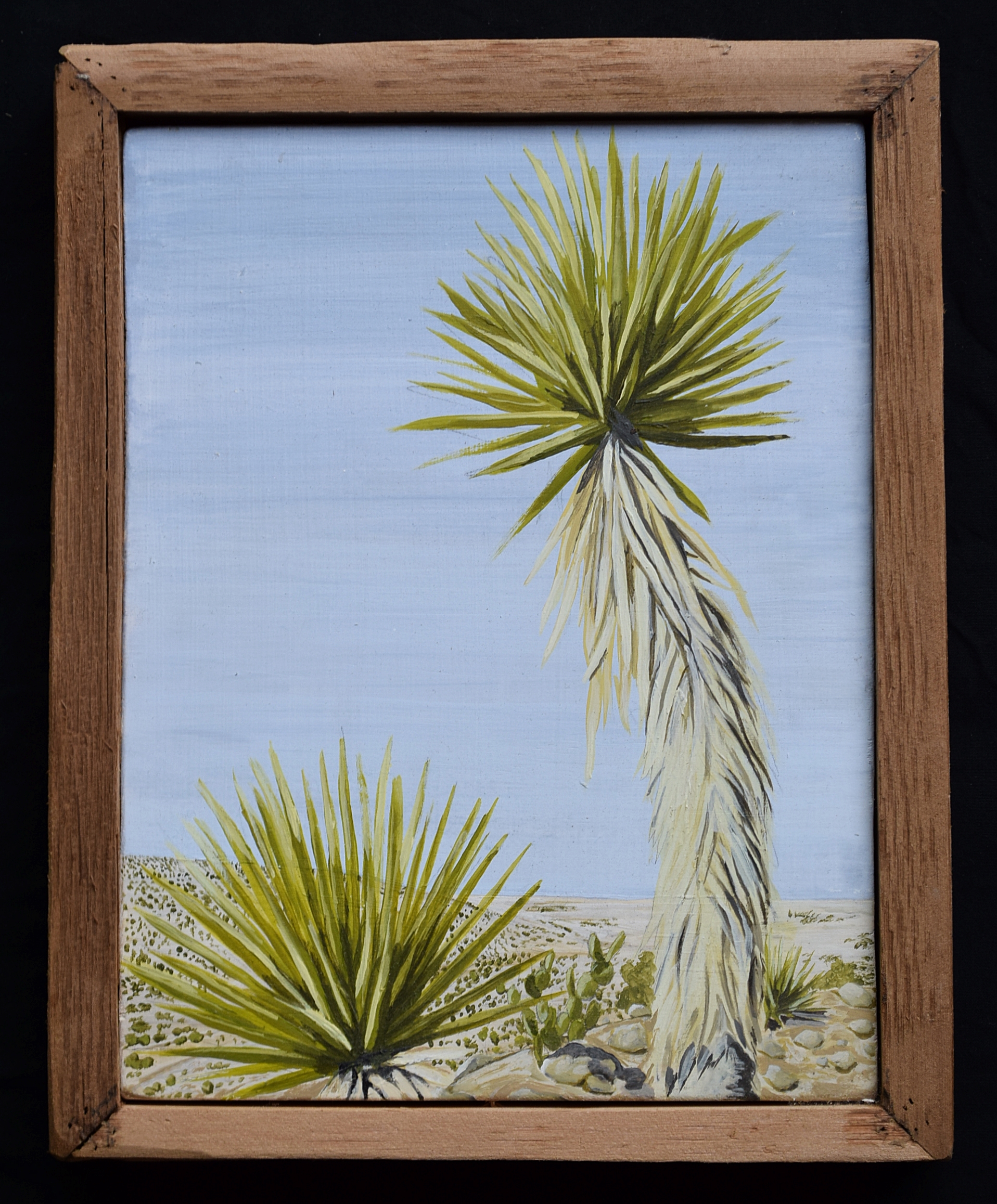 2 Yuccas. 2016. Acrylic on board. Sold .