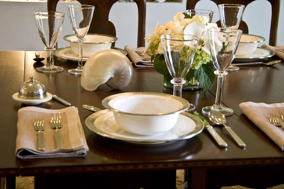 Match Pewter and Simon Pearce Stemware Setting