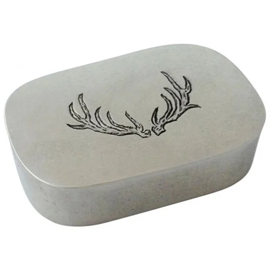 Match Pewter Simple Carved Antler Box