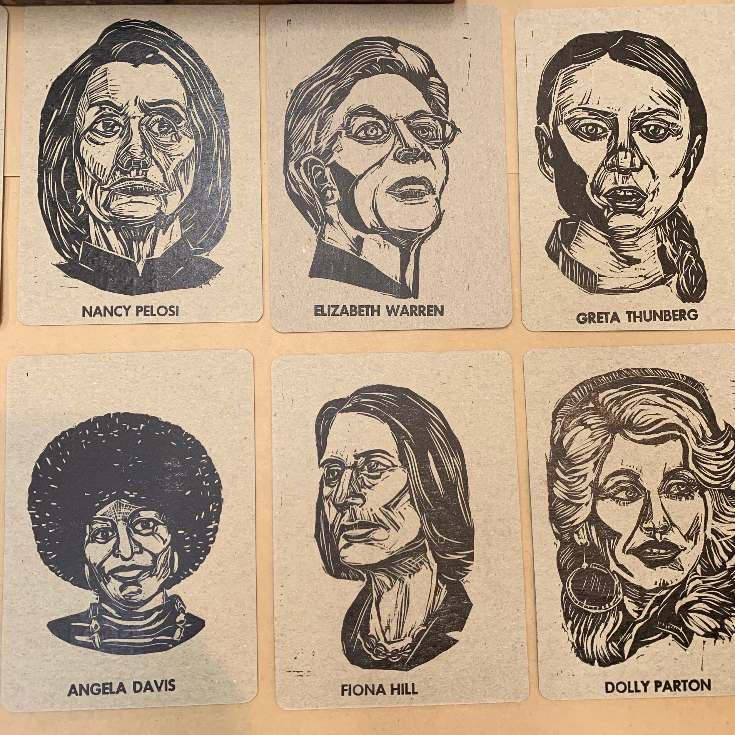 Nancy Pelosi Elizabeth Warren Greta Thunberg Angela Davis Fiona Hill Dolly Parton