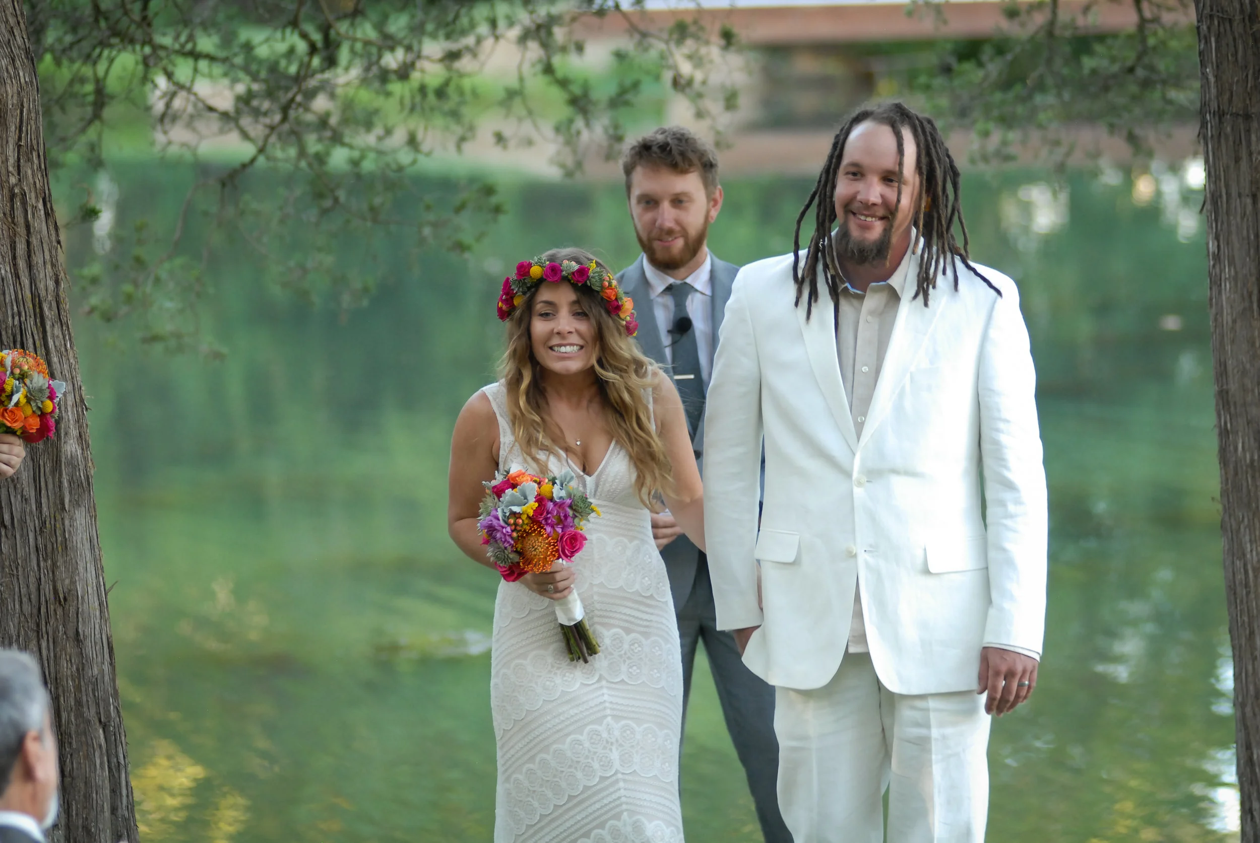 Our Spring-fed pond makes a gorgeous backdrop for your ceremony!