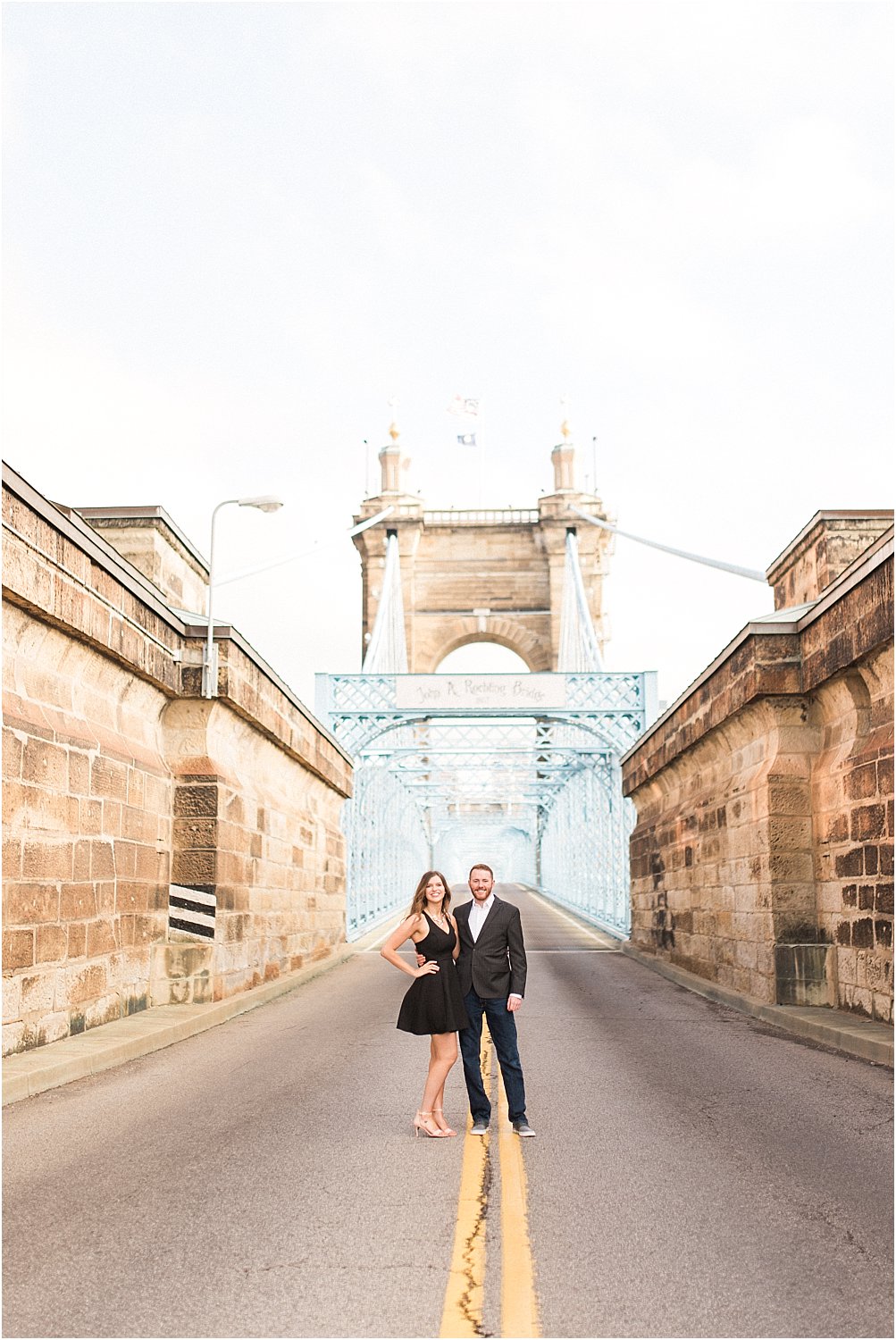 Cincinnati Roebling Bridge Engagement | Amber & Nathan | Wedding Photographer