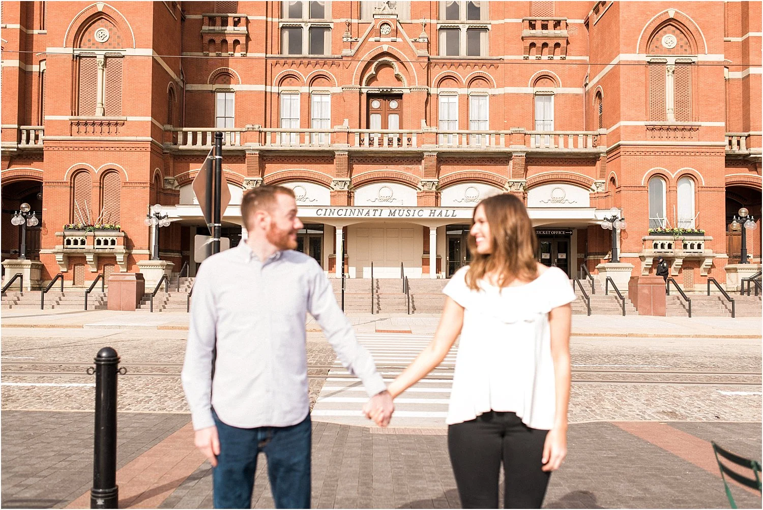 Cincinnati Roebling Bridge Engagement | Amber & Nathan | Wedding Photographer