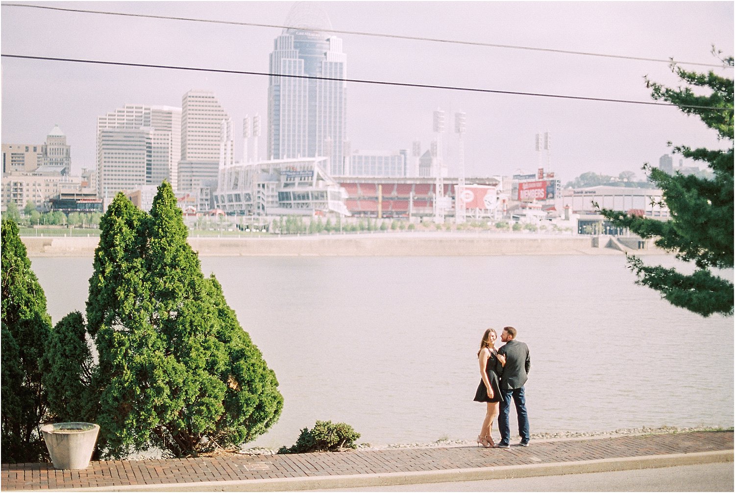 Cincinnati Roebling Bridge Engagement | Amber & Nathan | Wedding Photographer